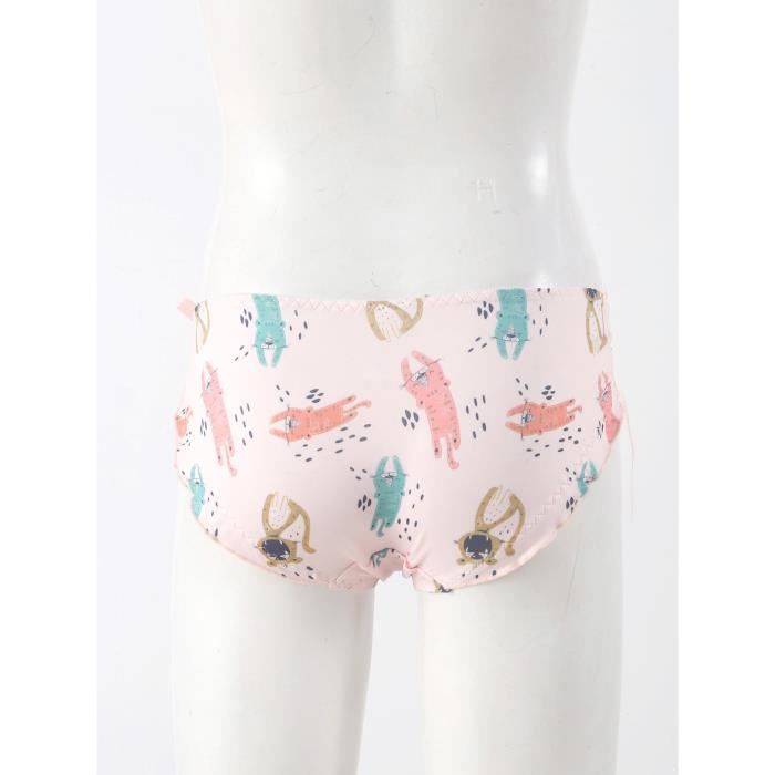 Culottes Boxer Coton Pour Fille - Lot De 8, Motifs Animaux - Taille élastique 2-10 Ans