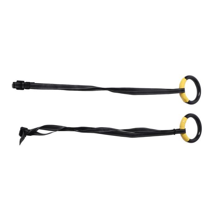 Anneaux Gymnastique QUOLIX ABS Antidérapants - Support 600kg Avec Sangles 3m - CrossFit Fitness