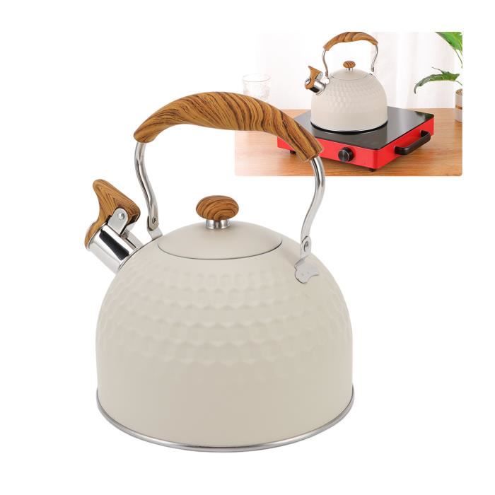 Bouilloire à Thé Sifflante 5,5L En Acier Inoxydable - Théière Classique Pour Cuisinière à Gaz Et Induction