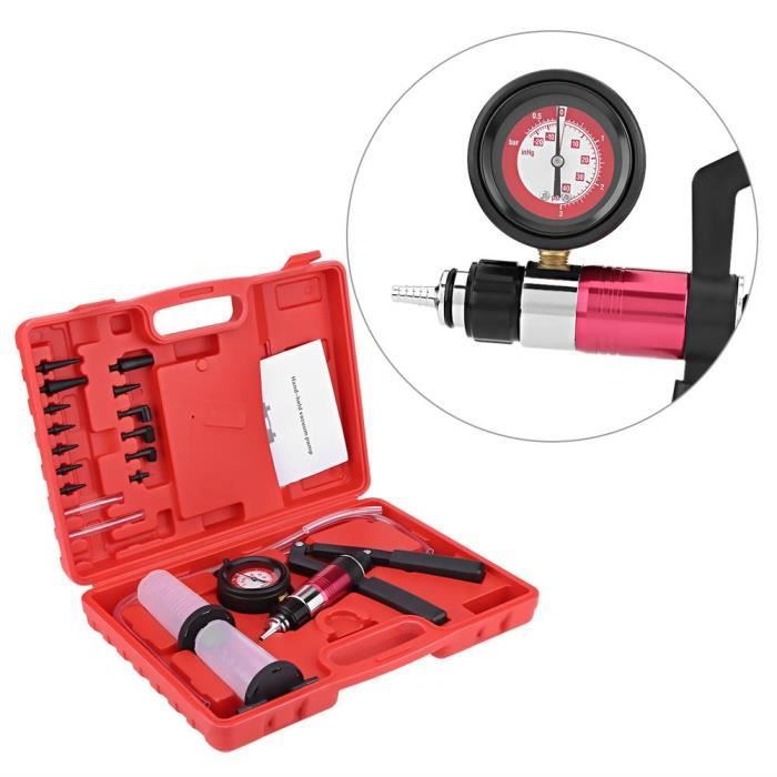 KOU kit de test de pompe à vide Testeur de pompe à vide Kit d'outils de  système de purge de frein à main magnétique faible