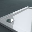 Receveur de douche bac à douche Sogood Faro01 acrylique plat blanc carré 70x70x4cm pour la salle de bain-2