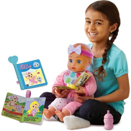 Vtech Little Love Poupee Bebe Eva S First Words 40 Cm Rose Cdiscount Jeux Jouets