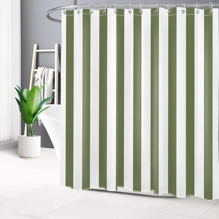 Rideau De Douche à Rayures Noires Et Blanches, Imperméable, Anti-perforation, Rideau De Porte De Cuisine Adapte A Salle De Bain 180 180cm 96584542