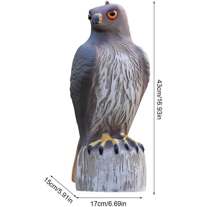 Décorations De Jardin Relaxdays - Héron Blanc Effaroucheur D'oiseaux, Protège Les Poissons De L'étang (61cm)