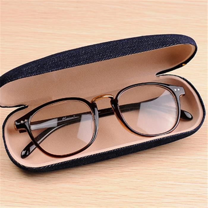 Étui à Lunettes,Portable Boitier Lunettes de Lecture en Tissu jean