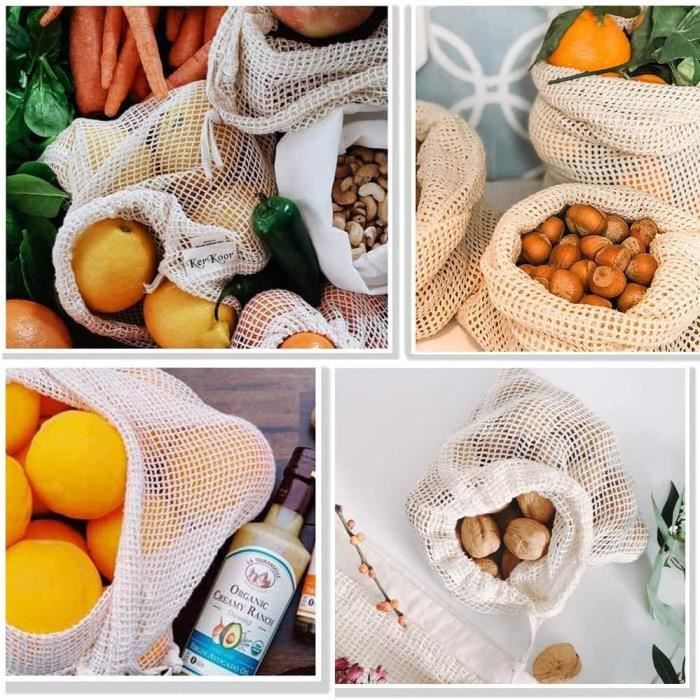 Sacs reutilisables 2025 pour legumes