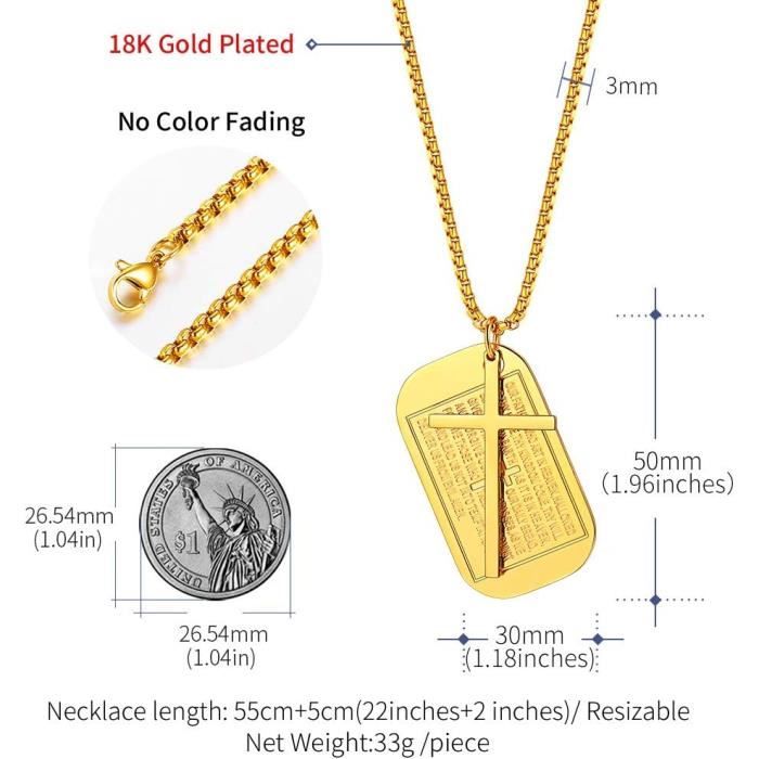 MeMeDIY Plaque Militaire Personnalisable Collier Homme, Avec Image/Nom/Découpe Design Chaine Homme Pour Étiquette Volante, Plaque Militaire Cadeau Pour Petit Ami/Père/Amateur De Plein Air (Style1