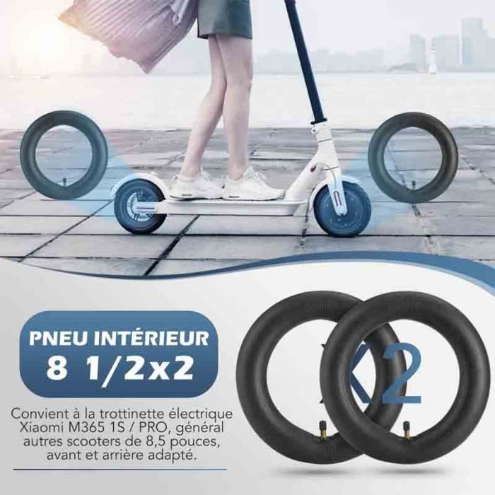 2 Chambres à Air Pour Pneu De Trottinette Électrique Xiaomi M365 – 8,5 Pouces (8 1/2), Remplacement Facile