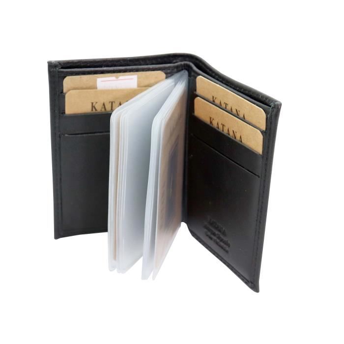 KATANA Petit porte carte en cuir lisse réf 553038 noir (3 couleurs  disponible) Noir - Cdiscount Bagagerie - Maroquinerie