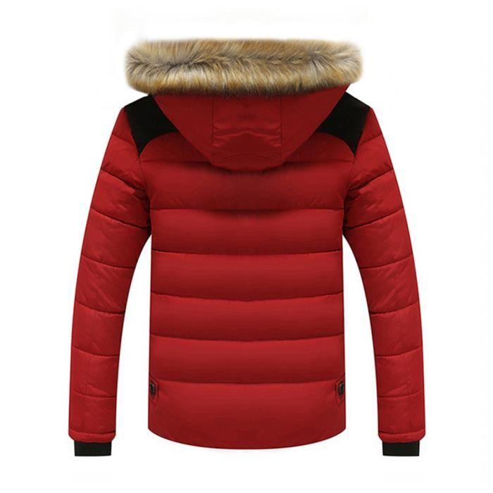 Doudoune fourrure discount rouge homme