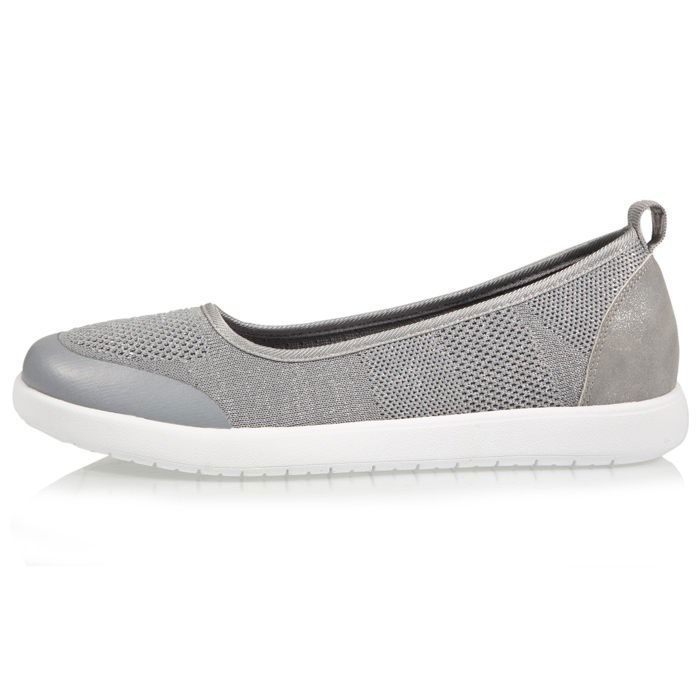 Isotoner Baskets style ballerine gris femme Gris Cdiscount Chaussures