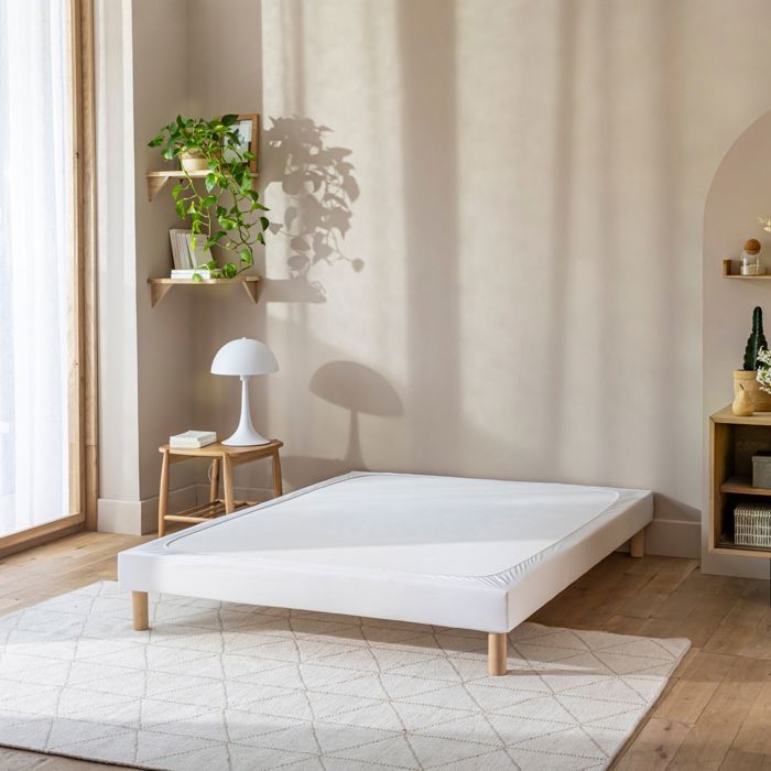 Cache-sommier Extensible En Coton Jersey Taupe - 140x190 à 150x200cm - Fabriqué En Belgique