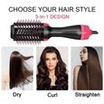 1000W One Step Hair Dryer Hot Air Brush Styler Volumizer Hair Straightener Curler Comb Roller Electric Ion Bl-3