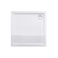 Receveur de douche bac à douche Sogood Faro01 acrylique plat blanc carré 70x70x4cm pour la salle de bain-3
