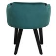 Fauteuil scandinave - MENZZO - Gybson - Velours Vert - Avec accoudoirs - 1 place-3