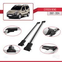 Barres De Toit RIDIGO STEELBAR Pour Citroën Nemo I 2008-2017 - Longueur 135 Cm, Acier, Charge 75 Kg, Avec Serrures