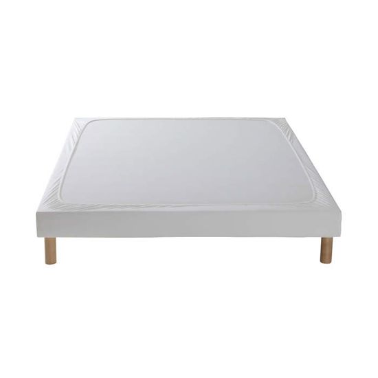 Cache-sommier Jersey Coton Taupe Terre De Nuit - Extensible 140x190 à 150x200cm - Hauteur 15-30cm - Made In Belgium