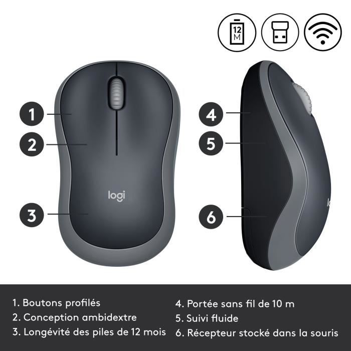 hp z3700 souris rf sans fil optique 1200 dpi ambidextre - sacoches