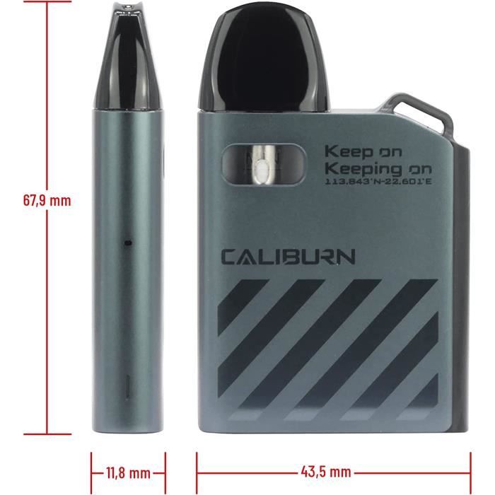 Cigarettes lectroniques - Caliburn Ak2 Systme Pod 520 Mah 2 Ml Cigarette  lectronique Couleur Graphite Gray Sans Nicotine - Cdiscount Au quotidien
