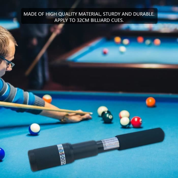 Ximing 2 Pcs Rallonge de Queue de Billard Télescopique Extension de Queue de Billard Professionnelle Ultralégère Durable pour Athlète 11 Pouces 18 Pouces