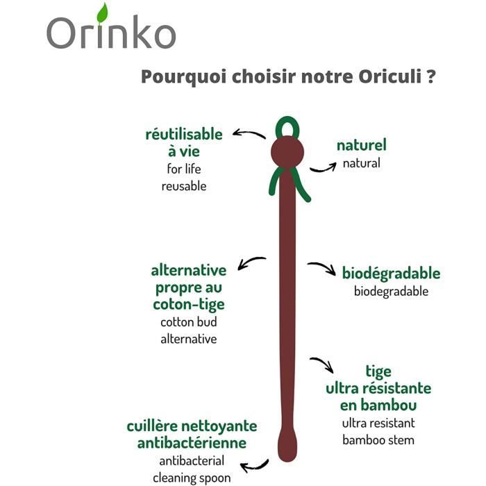▷ Cure Oreille Oriculi en Bambou Lot de 10 - Guide d'Utilisation