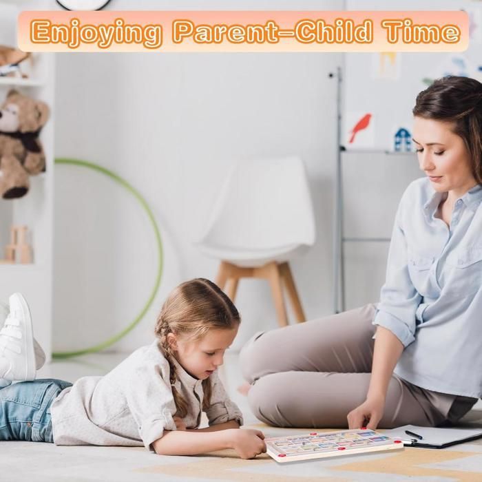 Jouet Montessori pour garçons et filles de 2 à 4 ans, cadeaux d'enfants, labyrinthe magnétique en bois, pour tout-petits à partir de 3 ans, jouets éducatifs, jeu de tri de couleurs (Petit Jouet Montessori pour garçons et filles de 2 à 4 ans, cadeaux d'enfants, labyrinthe magnétique en bois, pour tout-petits à partir de 3 ans, jouets éducatifs, jeu de tri de couleurs (Petit