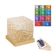 Celestial Water Lamp,Tesseract Lamp, Aura Wave Tesseract Lamp, 16 Color Lights Midnight(16 Colors Rechargeable Model-Remote Control)-0