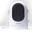 Chauffage électrique mobile soufflant 600W - Mini Radiateur pour maison hôtel salle de bains - Blanc-0