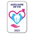 Autocollant Sticker - Vignette Caducée 2023 pour Pare Brise en Vitrophanie - V11 Auxiliaire de Vie  Auxiliaire De Vie-0
