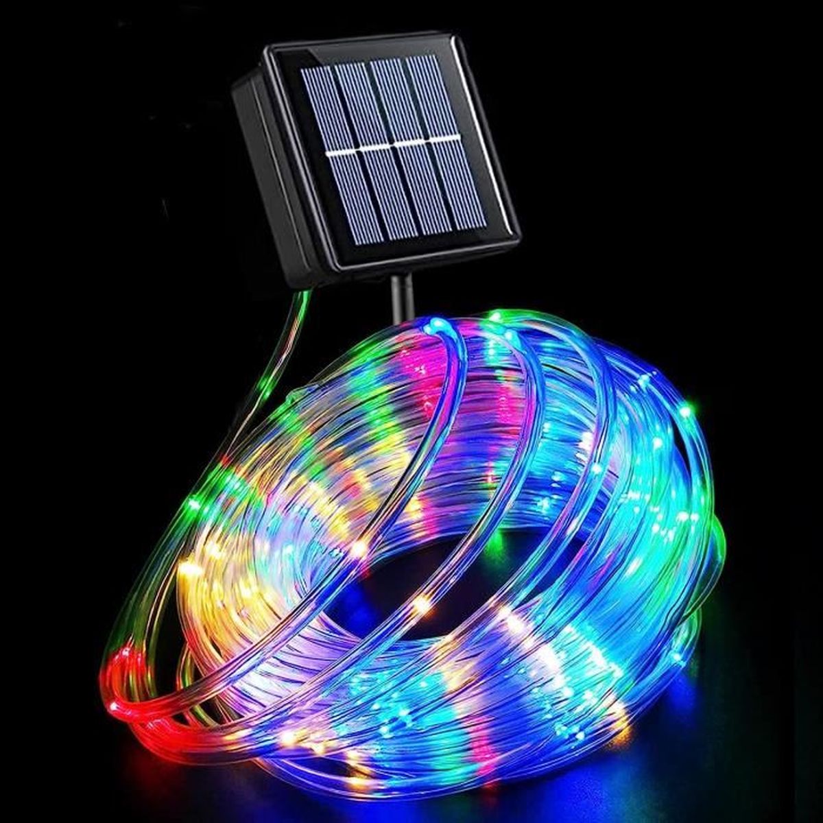 Jsdoin Lot de 2 Guirlande Solaire Extérieure, 15M 150LED, 8 Modes d