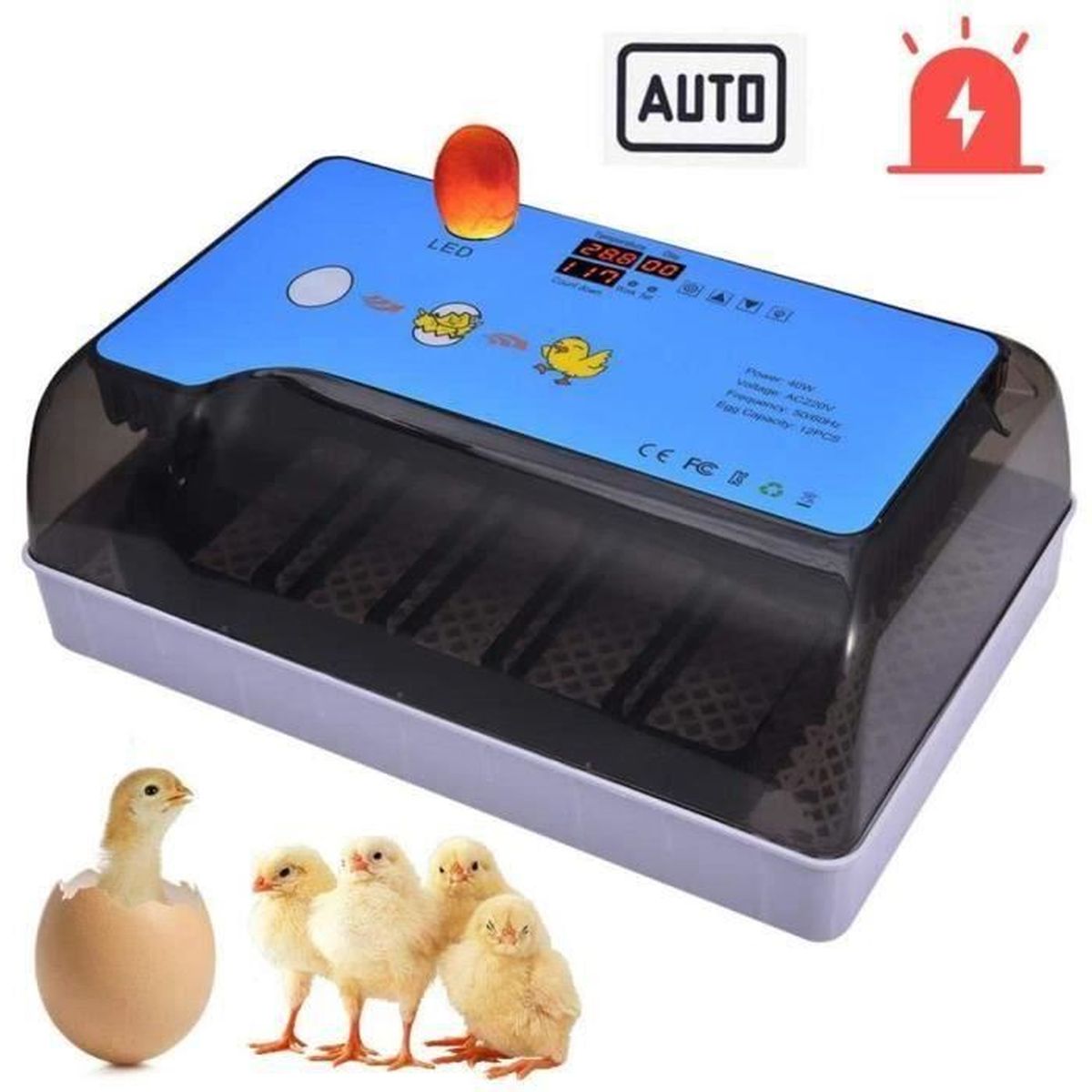 Couveuse Oeuf Automatique Incubateur 4 35 œufs Affichage Digital De La Temperature Appareil D Incubation Poule Canard Caille Cdiscount