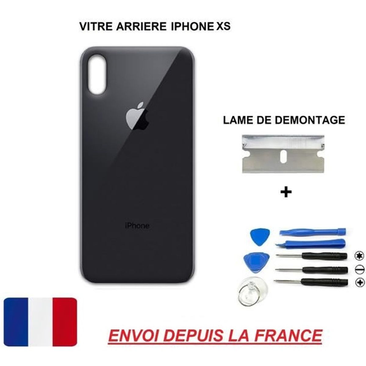 Vitre Arrière Pour Iphone 8 8 Plus NOIR Avec LOGO Et Adhesif - Foto 8