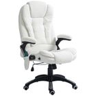 Fauteuil de bureau massant et chauffant Vinsetto avec hauteur réglable, dossier inclinable et télécommande filaire, pivotant à 360°