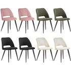 WAFTING Lot de 8 Chaise de Salle à Manger en Velours,Chaise Rembourrée avec Pieds Indépendants,Multicolore