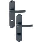 Ensemble sur plaque San Diego HOPPE 1191/347 Noir mat 165 mm - Condamnation - 11719977