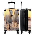 Valise NoBoringSuitcases.com® - Bagage léger - 4 roues - 90 Litres - Cheval - Mer - Coucher de soleil - Ani