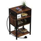 VIVOLILV Table de chevet industrielle VIVOLIL avec prise et 1 tiroir - L 40 x P 30 x H 65 cm