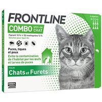FRONTLINE Combo Chat - Anti-puces et anti-tiques pour chat - 6 pipettes