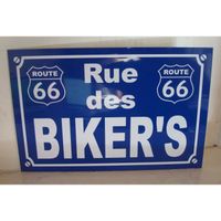 BIKER'S ROUTE 66 road 66 harley BIKER cadeau /objet collector pour fan - PLAQUE DE RUE série limitée 