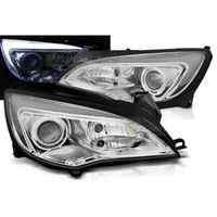 Paire de feux phares Opel Astra J 10-15 Daylight LED DRL chrome-31122466