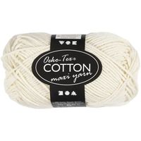 Pelote de fil de coton - Oeko-Tex Cotton Maxi - Plusieurs coloris disponibles - 80-85 m - 50 g Blanc Cassé