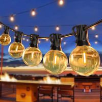 Guirlande Lumineuse Exterieure, 30M Guirlande Guinguette Exterieur avec 60 Ampoules LED & 5 de Rechange, IP44 Impermeable Dec
