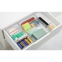 Boîte de rangement à tiroirs, 8 pièces, boîte de rangement en plastique Transparent, ensemble de rangement à combinaison libre