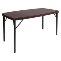 Dmora Table d'extérieur pliable, noir, 152 x 84 x h74 cm