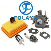 FOLAYA Carburateur + Filtre à Air + Bougie d'Allumage Pour STIHL FS400, FS450, FS480, SP400, SP450 Débroussailleuse Remplacer Stihl 