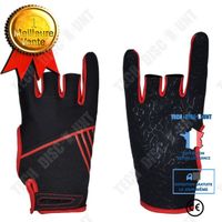 Une paire de gants de bowling sports de plein air gants de fitness antidérapants en silicone de paume sans doigts X / XL