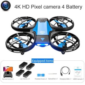 DRONE 4K HD-Bleu-4B-Mini Drone V8 Avec Caméra Hd 4k, Wif