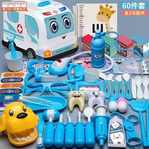 DOCTEUR - VÉTÉRINAIRE Blue 60pcs a - Petits jouets de docteur pour enfan