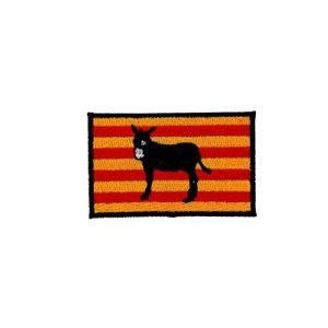 Ane burro couleur catalan autocollant plaque orange