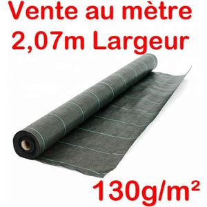 Toile Anti Mauvaises Herbes Jardin Geotextile Tissu Perméable à l/'eau Dripex Toiles de Paillage 2m x 25m Barriere Anti Racine Bache Noire Agricole Contre Les Mauvaises Herbes